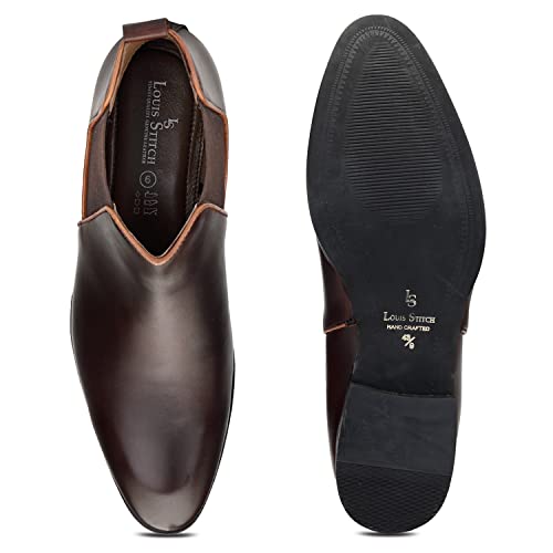 Image of LOUIS STITCH Men's Demesure Unerobe Italian Handmade Genuine Leather Formal Boots Shoes