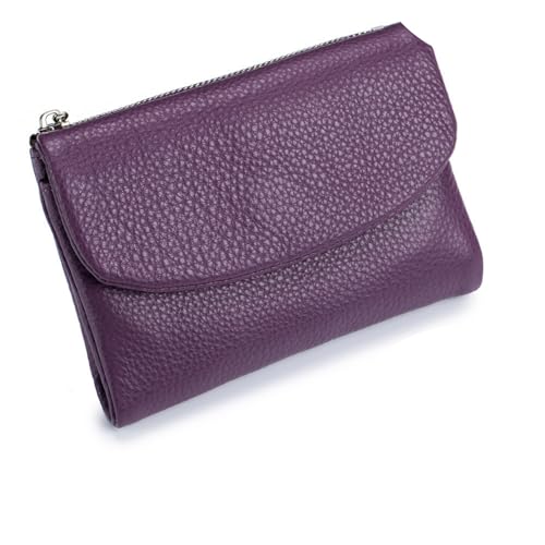 Relevantk Unisex Pebble Leather Wallet, Women's Genuine Leather Coin Card Purse with Credit Card Holder (#N)