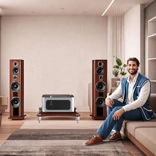 Centro de entretenimiento vertical para ordenar amplificadores y audio 4