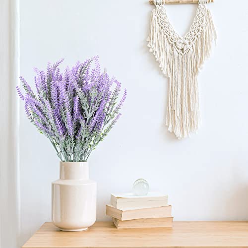 30 Bundles Artificial Lavender Fake Artificial Plants Purple Lavender Flowers Outdoor Faux Flowers Lifelike Plastic Flowers Floral Greenery Decor With Stems For Vase Bouquet Garden Porch Home Wedding #TOP3