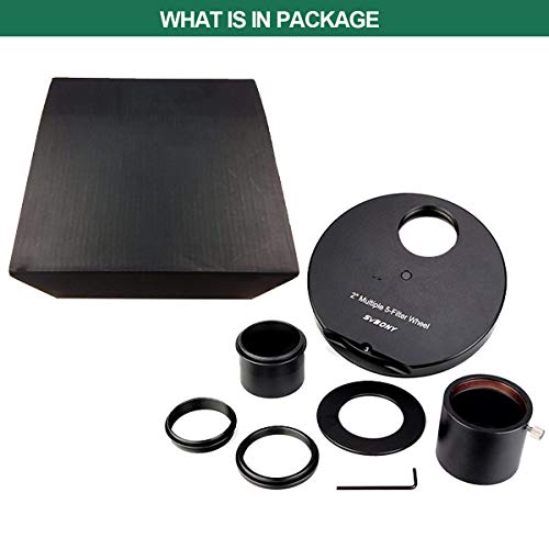 Svbony SV133 Filterrad 2 Filterrad aus Metall mit 5 Positionen für Teleskop Okular (2inch)