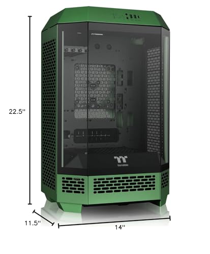 Image of Thermaltake Tower 300 Racing Green Micro-ATX Case; 2x140mm CT Fan Included; Support Up to 420mm Radiator; Optional Chassis Stand Kit Allows Horizontal Display; CA-1Y4-00SCWN-00; 3 Year Warranty