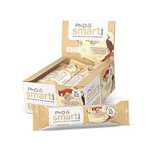 PhD Nutrition Smart Bar Barretta Proteica | Gusto Cioccolato Bianco | A A Basso Contenuto di Zucchero e Grasso | Confezione da 12 x 64 g
