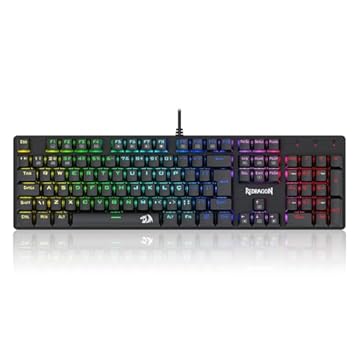 TECLADO MECANICO GAMER REDRAGON SINDRI RAINBOW PRETO