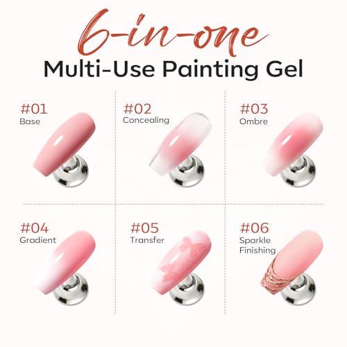 Image of modelones Pat Paint Gel Nail Polish, 2 Colors Soak Off UV Patting Gel