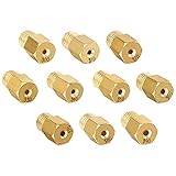 10pcs Hex Style Main Kei-hin Jets Replacement for MIKUNI VM/TM/TMX Carburetor 300 310 320 330 340 350 360 370 380 390 Brass Jet Kit (300-390)