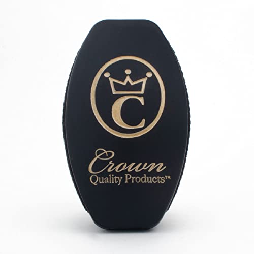 New 360 Wave Brush 2.0 – Matte Black, Metallic Gold Logo - Hard Flex Bristles - Wet Dry Technology - Non Slip Grip - By Crown Quality Products #TOP6