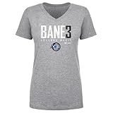 500 LEVEL Desmond Bane Orlando Magic Elite Women's V-Neck T-Shirt (Heather Gray, X-Large)
