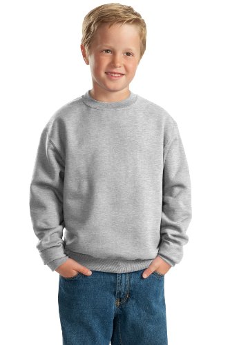 Jerzees Youth 8 oz., 50/50 NuBlend Fleece Crew (562B) ASH3