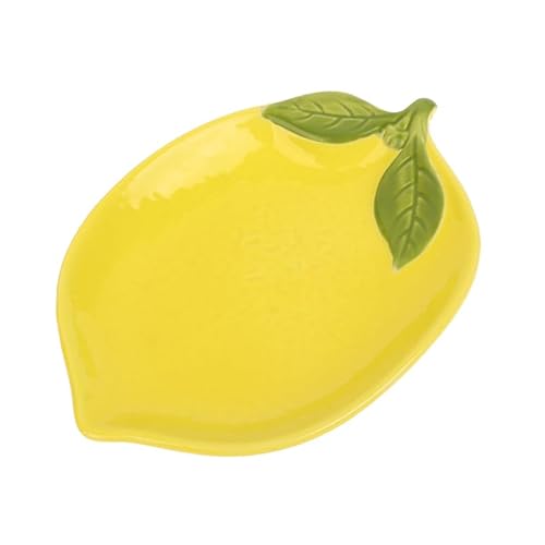 Dibujos Animados creativo en forma de limón plato cerámica ensalada familia fruta merienda cocina Utensilios Accesorios