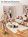 OIRFND Cordless Vacuum Cleaner, 46KPa/500W Stick Vacuum with 55 Mins Runtime, Self-Standing Vacuum Cleaner for Home, LED Display, Anti-Tangle Brush, Rechargeable Vacuum for Pet Hair