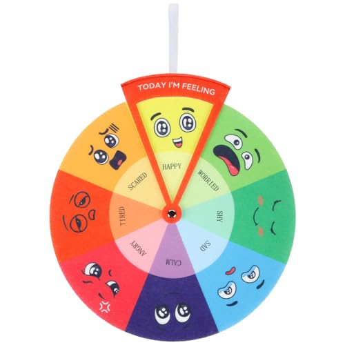 Feelings Wheel for Kids, Emotions Wheel, Feeling Chart for Kids, Emotion Chart for Kids Emotional Toys for Toddlers and preschoolers Emotional Psychology Tool Decor