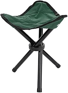VBESTLIFE Portable Folding Tripod Chair, Oxford Cloth Steel Tube Camping Chair for Outdoor Camping Hiking Fishing Picnic BBQ Travel