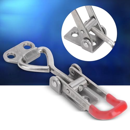 304 Stainless Steel Toggle Clamp Clip, Adjustable Buckle Quick Fixture, High Clamping Force, for Woodworking, GH, 4001, SS Model, 150kg Clamping Force, 2mm Plate Thickness,