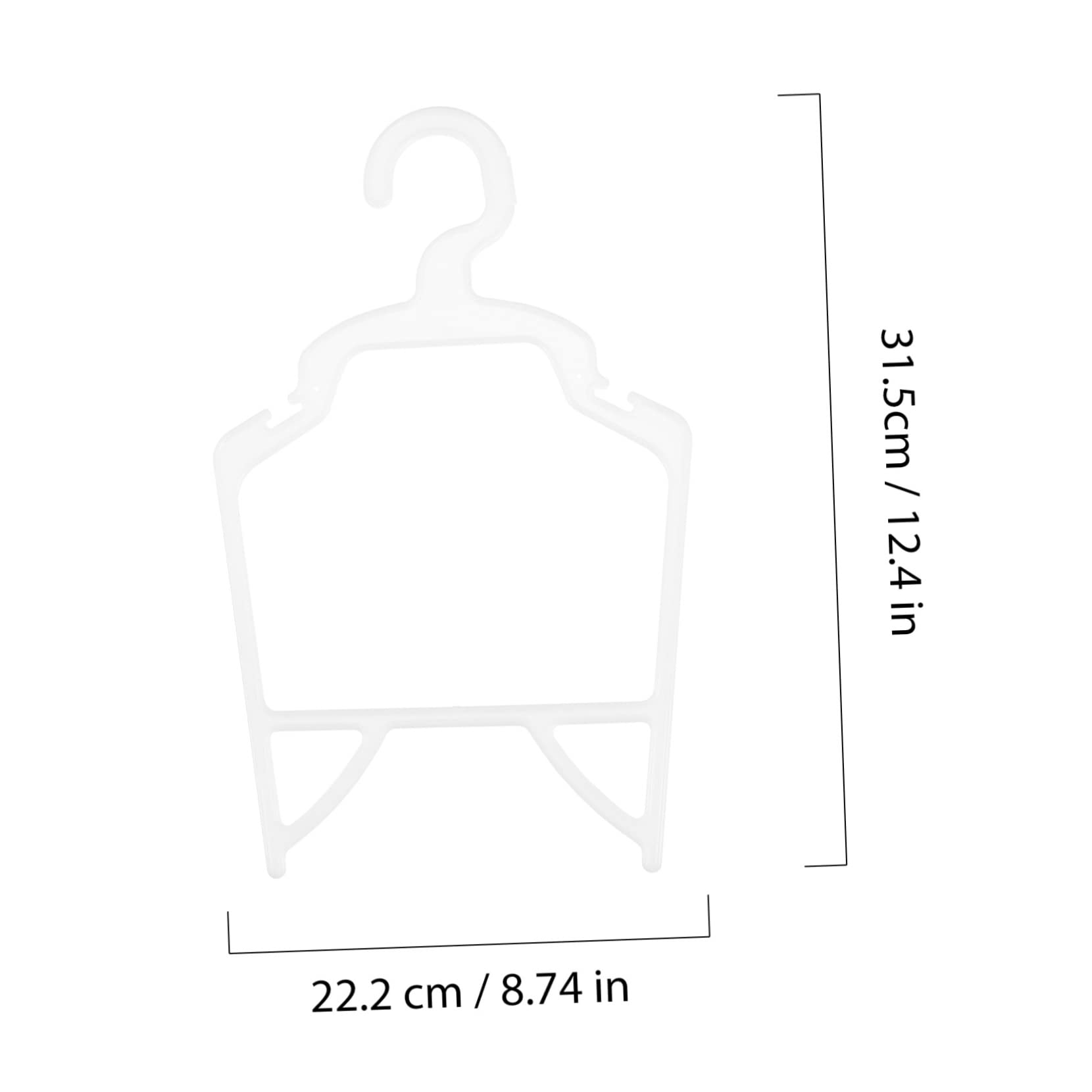 COLLBATH 10Pcs PP Pet Clothes Hangers for Dog Clothing Durable Pet Apparel Holders for Dog Coats Lightweight and Space Saving Design for Pet Owners