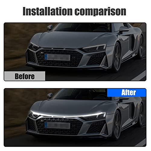 60 Inch 70 Inch Car Led Strip Lights For Hood,Guide Decorative Light Bar 12V Car Engine Cover Flexible Exterior Lights For Cars (60Inch) #TOP3