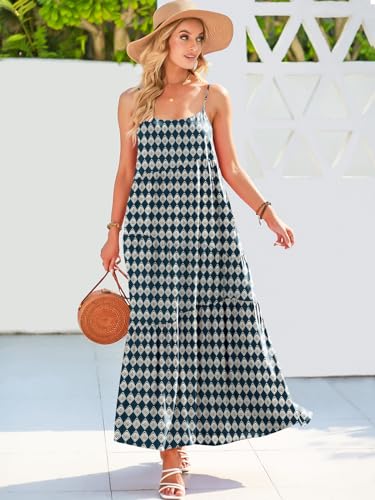 Image of ANRABESS Women Summer Casual Loose Sleeveless Sundress Spaghetti Strap Flowy Boho Linen Beach Vacation Maxi Long Dress