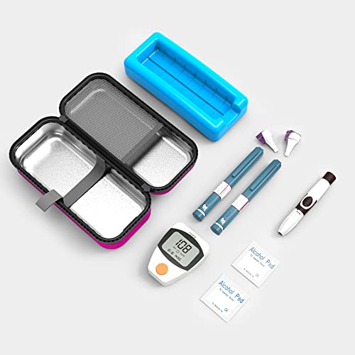 Image of SHBC Insulin Pen Carry Bag, Portable Medical Diabetes Cooler Bag with Protective Ice Stone - Convenient for Changing Needles with Every Injection, Hot Pink