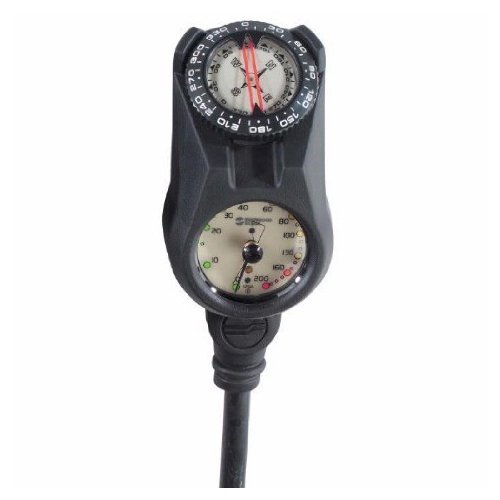 Sherwood Scuba Analog 3 Gauge Console. Pressure (Psi), Depth (Feet), And Compass. Imperial Gauges. #TOP2