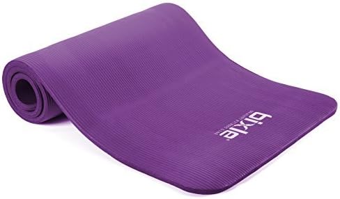Bixle 1/2-Inch Extra Thick 15 mm 72-Inch Long High Density Exercise Yoga Mat, Gray (BYM106)