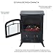 HOMCOM Chimenea Electrica Vertical 41,5x28x54,8cm 950/1850W Efecto Leña Ardiendo(Tipo 5)