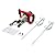 2800W Electric Concrete Mixer Double Pole Mortar Mixer Handheld Mud Mixer for Mixing Cement Mortar Paint, 6 Gears Speed (Red)