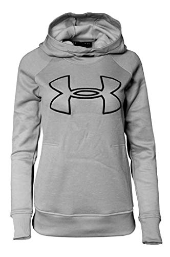 Under Armour Womens Hoodie Active Big Logo Pullover 1318396 (Small, Grey Print)