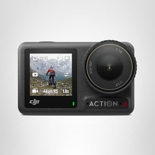 DJI Osmo Action 4 Standard Combo, 4K/120fps Waterproof Action Camera with a 1/1.3-Inch Sensor, Stunning Low-Light Imaging,10-bit & D-Log M Color Performance, Long-Lasting 160 Mins, Outdoor Camera