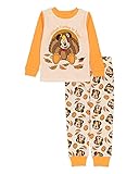 Disney Boys,Girls Mickey Mouse 2-Piece Snug-Fit Cotton Pajamas Set, CUTE TURKEY, 3T