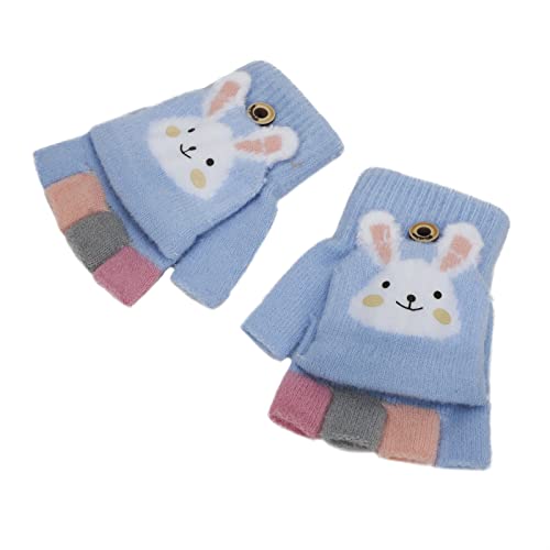 Kid Lovely Winter Warm Glove Boy Girl Knitted Half Finger Mitten Children Thermal Mitten Xmas Gift for 4-12 Years3