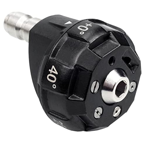 DERASL High Pressure Washer Nozzle, 6 in 1 High Pressure Nozzle for Quick Change and Jet Angle Adjustment, 1/4″ Plug Connection, 4000PSI, Suitable for a Wide Range of Cleaning Scenarios