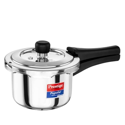 Prestige 1.5 Litre Stainless Steel Popular Svachh Outerlid Pressure Cooker | Deep lid for spillage control|Gas & Induction Compatible|Controlled Gasket Release System|5 Years warranty|ISI Certified