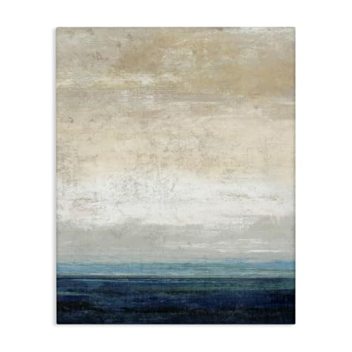 Flipped Sea Horizon Abstract, 16 x 20 Inch Canvas Wall Art