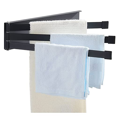 Serviette de salle de bain punch-sans rotative en fer pliable pour gain de place