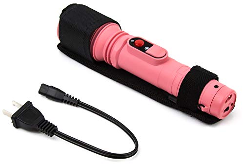 Police Stun Gun 305 - Max Voltage Rechargeable With Tactical Led Flashlight, Pink #TOP4