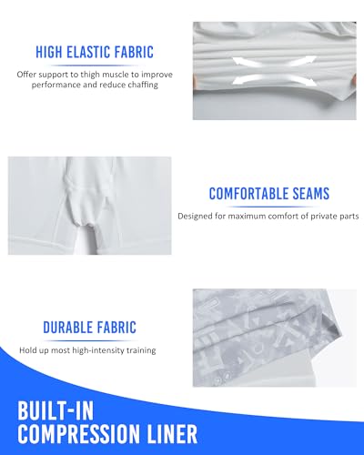 Image of maamgic Mens 5 inch Gym Running Shorts for Men 2 in 1 Quick Dry Workout Athletic Shorts