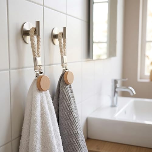 6PCS Towel Clips - Practical Tea Towel Holders for Kitchen & Bathroom Storage, Beach Towel Clips for Loungers, Corn Pattern Beige 11.5 cm - Image 6
