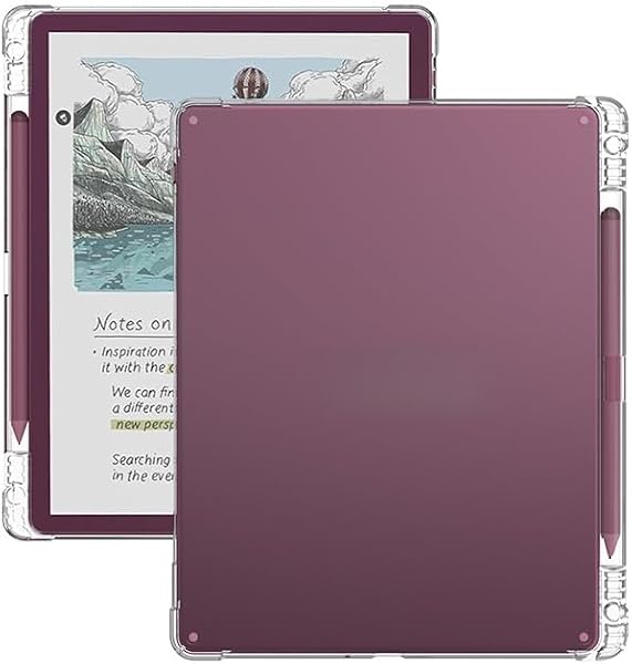 Soft TPU Protective Cover for Kindle Scribe 11"/Scribe Colorsoft 11"/2026 E-reader Transparent Skin-friendly Full-protection Case Anti-scratch Shockproof Anti-drop Sleeve Shell (With Pen Slot) - 1