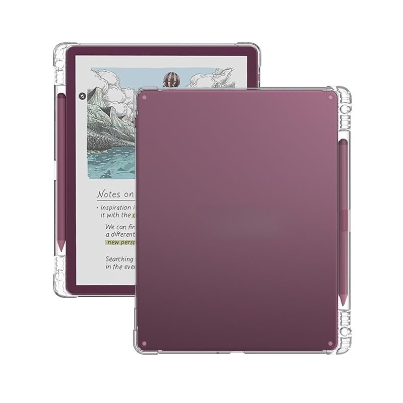 Soft TPU Protective Cover for Kindle Scribe 11"/Scribe Colorsoft 11"/2026 E-reader Transparent Skin-friendly Full-protection Case Anti-scratch Shockproof Anti-drop Sleeve Shell (With Pen Slot)