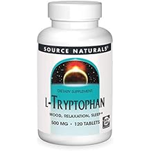 المصدر Naturals L-Tryptophan ، للمزاج والاسترخاء والنوم * ، 500 مجم - 120 قرصًا
