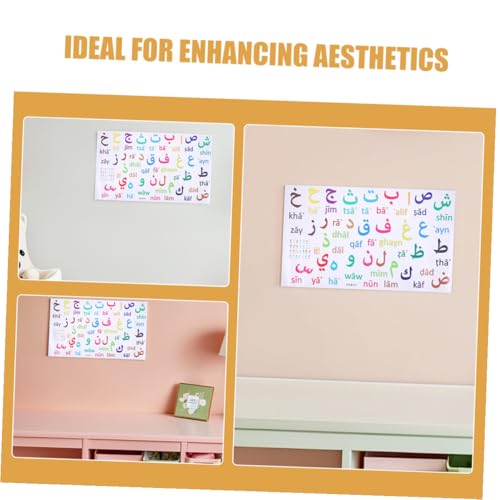 3 adhesivos de pared alfabeto árabe educativos miniatura 3