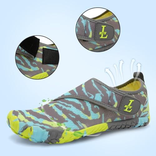 Image of L-RUN Hiking Shoes Women Waterproof Mens Water Shoes for Swim Diving Surf Barefoot Grey M US (Women 10, Men 8.5)=EU41