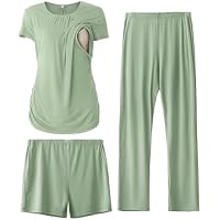 SUNNYBUY Conjunto de Pijama de Manga Corta para Mujer,