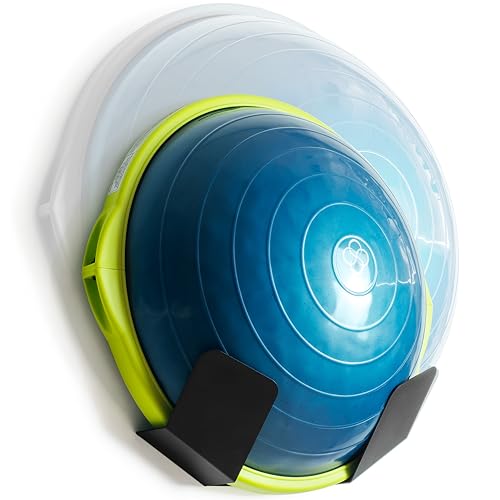 Fitness Unterstützung Kompatibel Mit Bosu Ball Wandhalterung Home Gym Balance Training Workout Pilates Zubehör (Schwarz, 1 Stück)