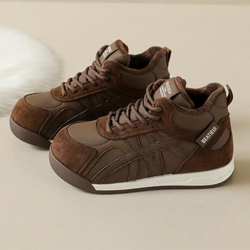 Chaussures d'hiver femme marron foncé en fourrure taille 4 - 2