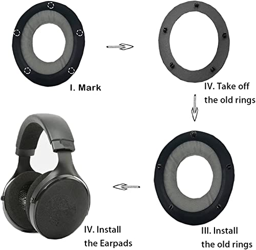 Repuestos para Almohadillas de Auriculares TT-BH085 para TaoTronics TT-BH090/BH060/BH055 | Almohadillas de Gel Refrescante con Tela de Malla, Aislamiento de Ruido - Negro miniatura 2