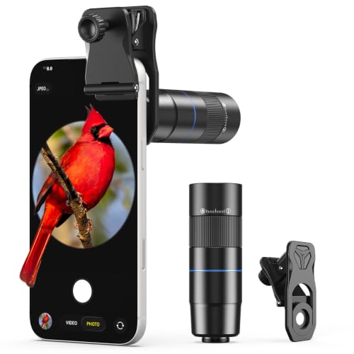 Image of APEXEL 6X Telephoto Lens for iPhone - 144mm Equivalent, Universal Clip