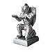 Resin Soldier Shield Knight Decor Statue Pen Holder Base for Desk, Desktop Organizer Pencil Stand Display for Office, School, Home, as Gift for Men Father