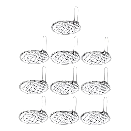 KICHOUSE Practical Kitchen Gadgets 10 Pcs Jelly Scrapers Sturdy Stainless Steel Versatile for Bean Jelly Cucumber Potato