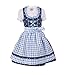 Ramona Lippert® - Kinder Dirndl für Mädchen - Kinderdirndl Chrissi in blau - 3-teiliges Trachtenkleid - Trachtenmode - Tracht mit Schürze … (146/152)